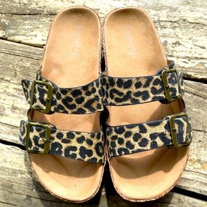 Cheetah print sandals